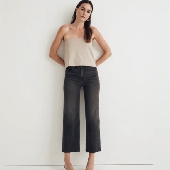 Madewell Perfect Vintage Wide-Leg Crop Jean in Benley Wash - 30 - Picture 1 of 10